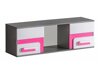 Wandplank Levtala 110 (Antraciet + Wit + Roze)
