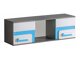 Wandplank Levtala 110 (Antraciet + Wit + Turquoise)
