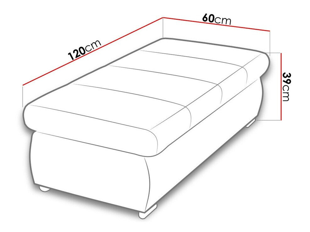 Polstret bænk Comfivo 123 (Soft 017 + Lawa 05)