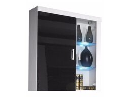 Wandkast Odebeli 101 (Wit + Glanzend zwart)