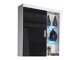 Wandkast Odebeli 101 (Wit + Glanzend zwart)