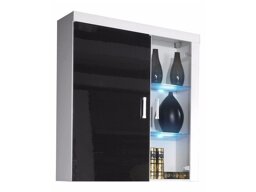 Wandkast Odebeli 101 (Wit + Glanzend zwart)