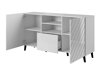 Commode Charlotte 143 (Noir + Noir brillant)