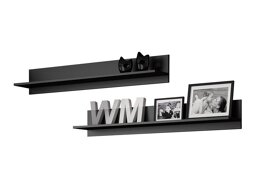 Conjunto de estanterías colgantes Tornola 104 (Negro)