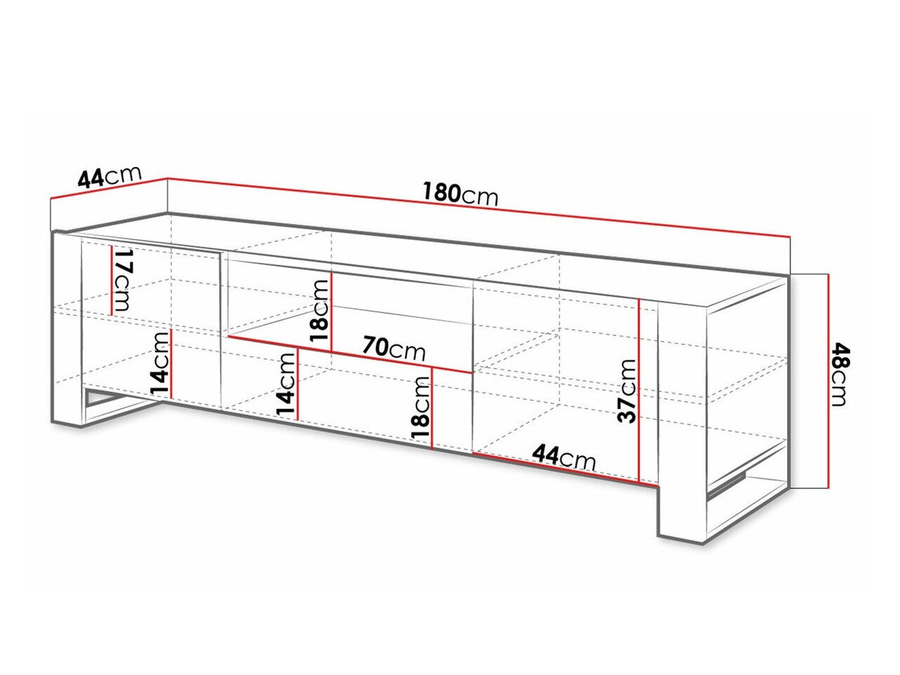 TV-bord Socius (Wotan eg + Antracit)