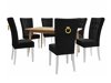 Eetkamerset Racine 144 (Wit + Magic Velvet 2219)