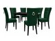 Spisestuesæt Racine 144 (Sort + Magic Velvet 2225)