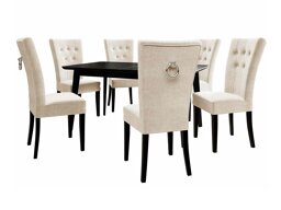 Trpezarijski set Racine 144 (Crno + Magic Velvet 2250)