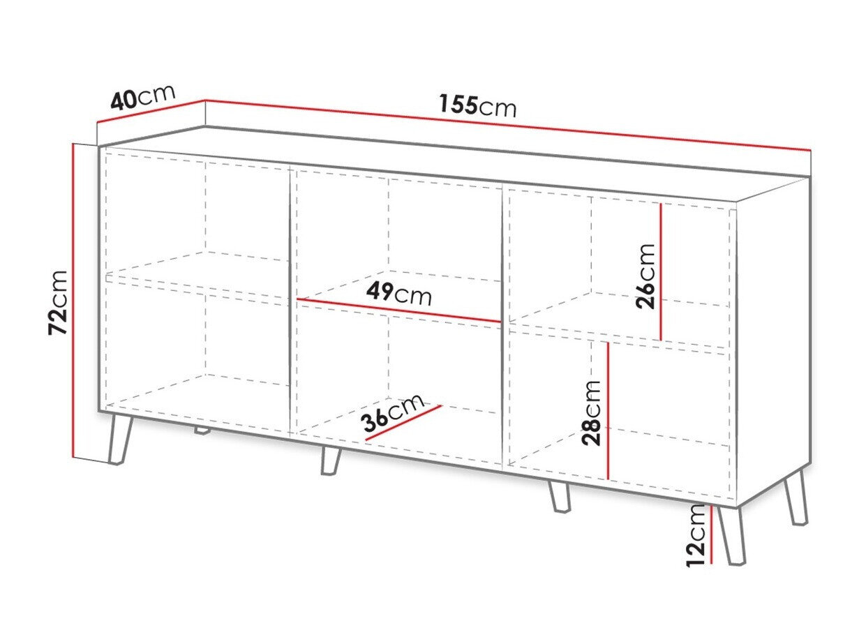 Dressoir Charlotte 140 (Wit)