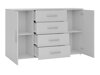 Ladekast Charlotte 118 (Wit + Glanzend wit)