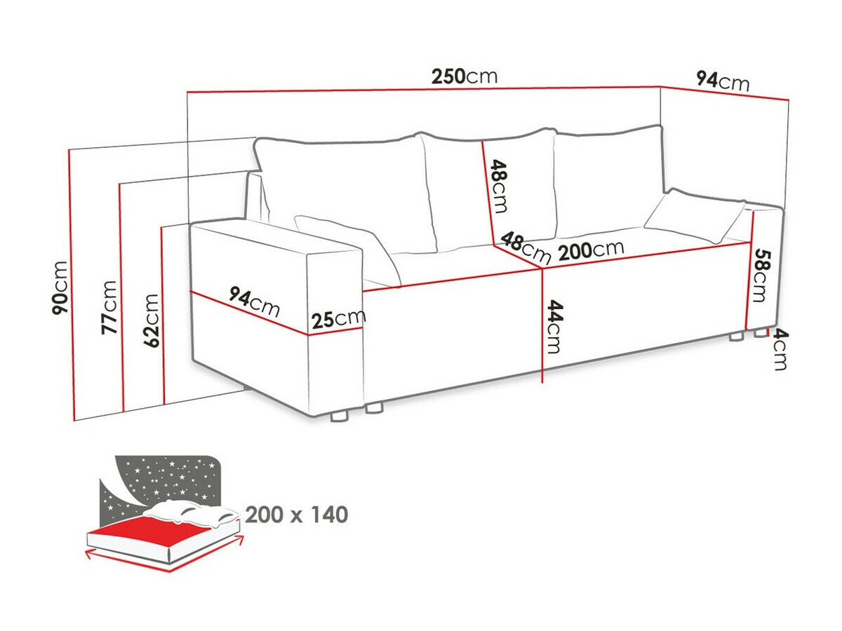 Slaapbank Clovis 104 (Poso 14)