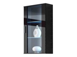 Wandkast Tornola 103 (Zwart + Glanzend zwart)