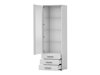 Boekenkast Tornola 102 (Wit + Glanzend wit)