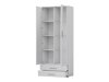 Boekenkast Tornola 105 (Wit + Glanzend wit)