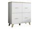 Dressoir Larfloi 105 (Wit + Sonoma eik)