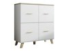 Dressoir Larfloi 105 (Wit + Sonoma eik)