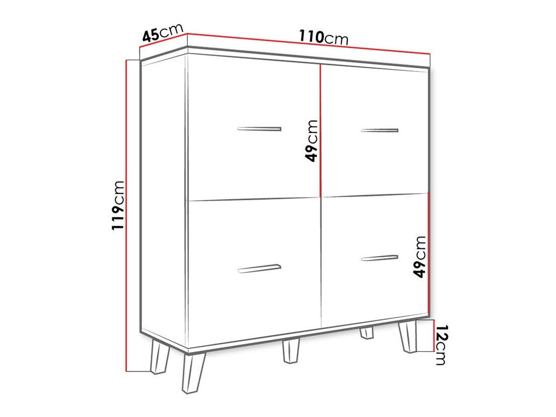 Skænk Larfloi 105 (Wotan eg + Sort)