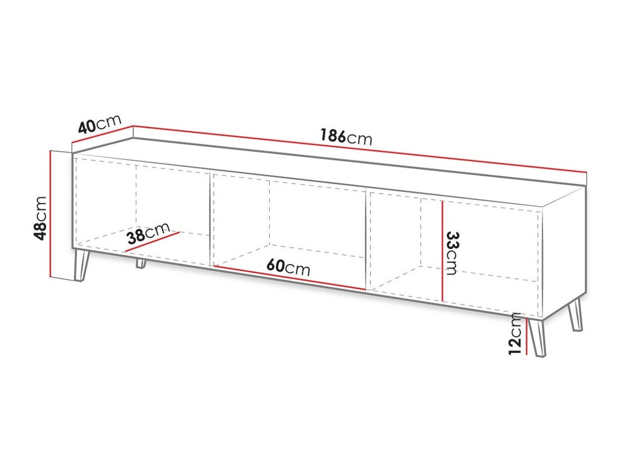 TV-bord Charlotte 142 (Sort)