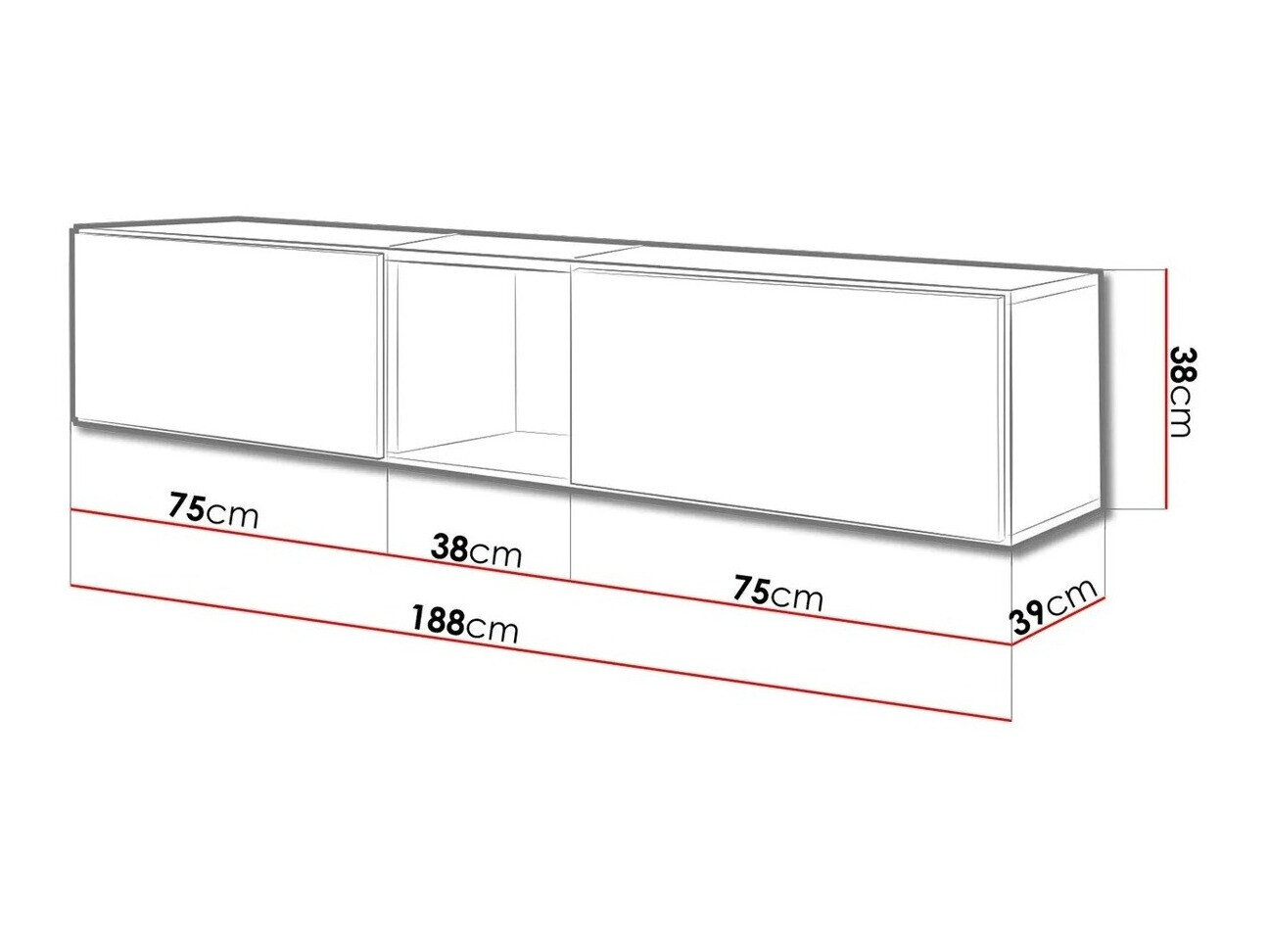 TV-meubel Corbele 115 (Wit)