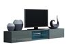 Meuble TV Venenou 124 (Gris + Gris brillant)