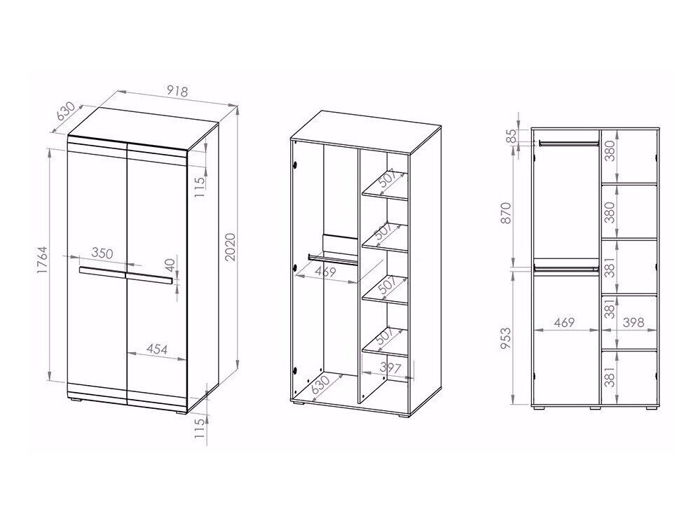 Garderobeskab Alcala 100