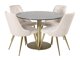 Eetkamerset Dallas 370 (Beige + Messing)
