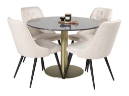 Eetkamerset Dallas 370 (Beige + Zwart)