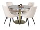 Eetkamerset Dallas 370 (Beige + Zwart)