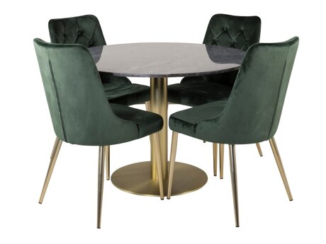 Eetkamerset Dallas 370 (Groen + Gouden)