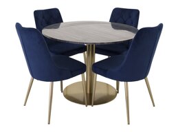 Söögitoakomplekt Dallas 370 (Sinine + Kuldne)