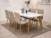 Tafel Dallas 131 (Wit + eiken)