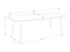 Tafel Dallas 131 (Wit + eiken)