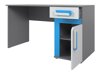 De reeks van de kinderkamer Levtala 120 (Antraciet + Wit + Turquoise)