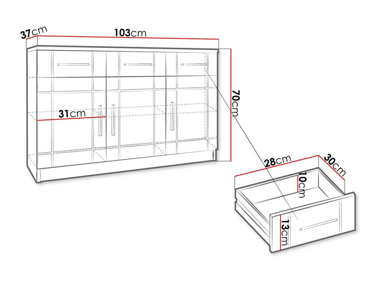 Kommode Bacces I (Sonoma eg)