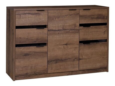 Kommode Fivelbo 101 (Kloster eg + Blank sort)