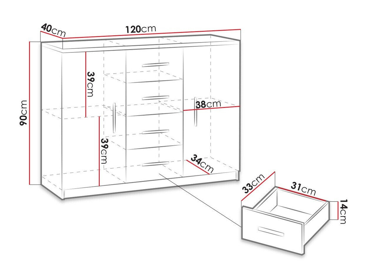 Ladekast Catromi 100 (Wit)