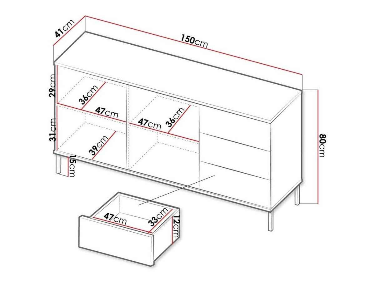 Kommode Lomsore 104 (Lyst træ)