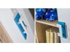 Ladekast Tolfere 100 (Licht eiken + Wit + Turquoise)