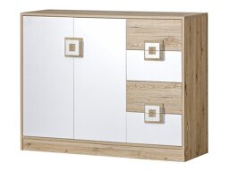 Ladekast Tolfere 100 (Licht eiken + Wit)