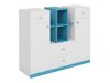 Commode Omaha E109 (Blanc + Turquoise)