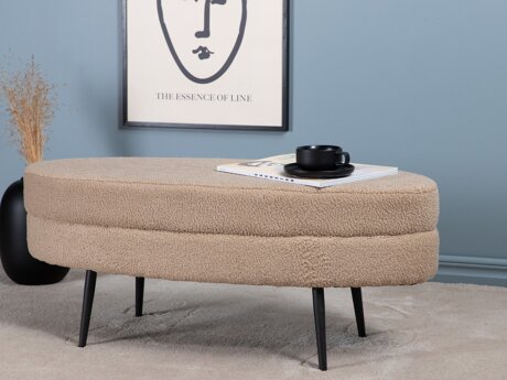 Gestoffeerde bank Dallas 2920 (Beige + Zwart)