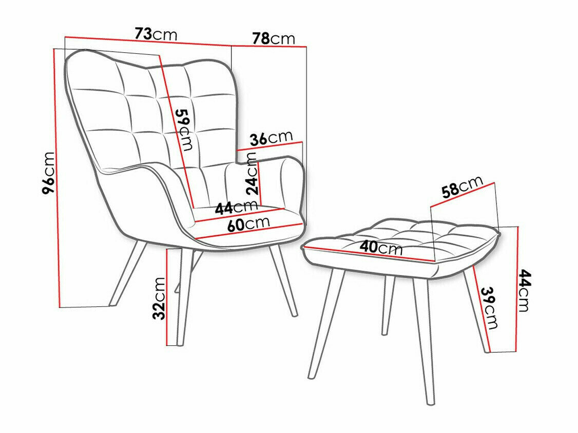 Lænestol Comfivo Cautio (Gul)