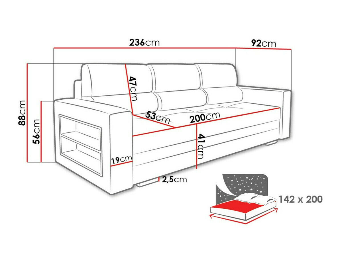 Sovesofa Decatur 100 (Amor Velvet 4311)