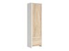 Boekenkast Nolroma 127 (Wit + Sonoma eik)