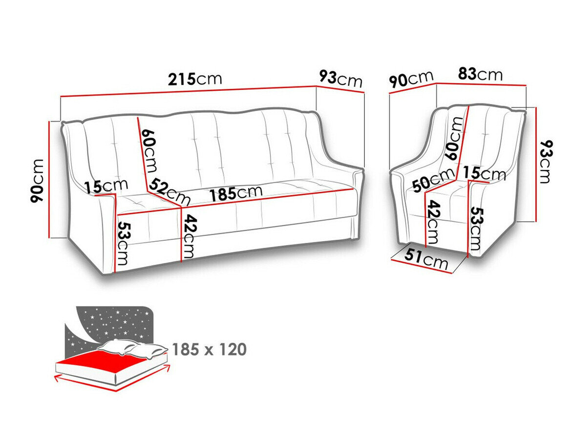 Polstret møbelsæt Providence 110 (Ibiza 04 + Ibiza 03)