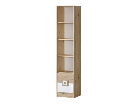 Boekenkast Balvire 107 (Licht eiken + Wit)