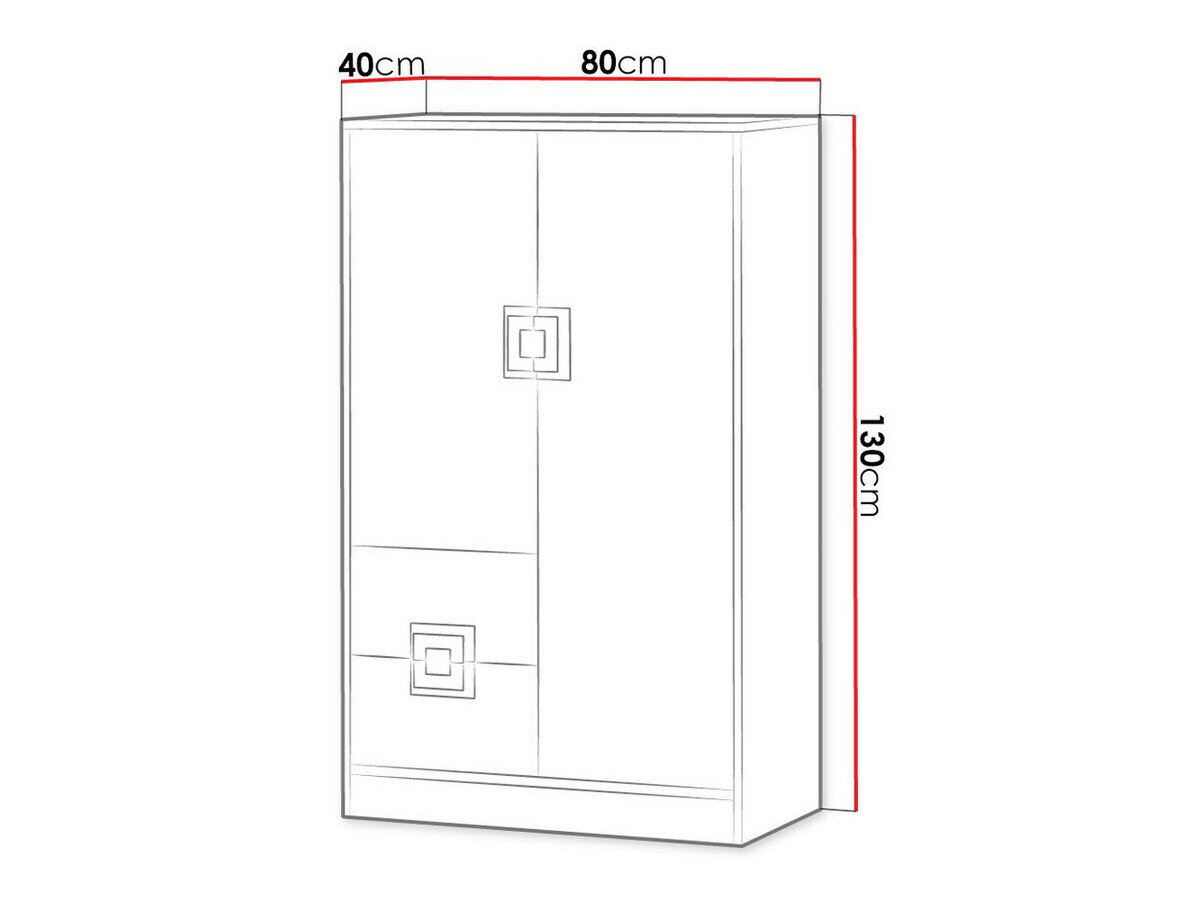 Kommode Balvire 108 (Lys eg + Hvid)