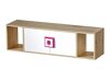 Wandplank Balvire 112 (Licht eiken + Wit + Roze)