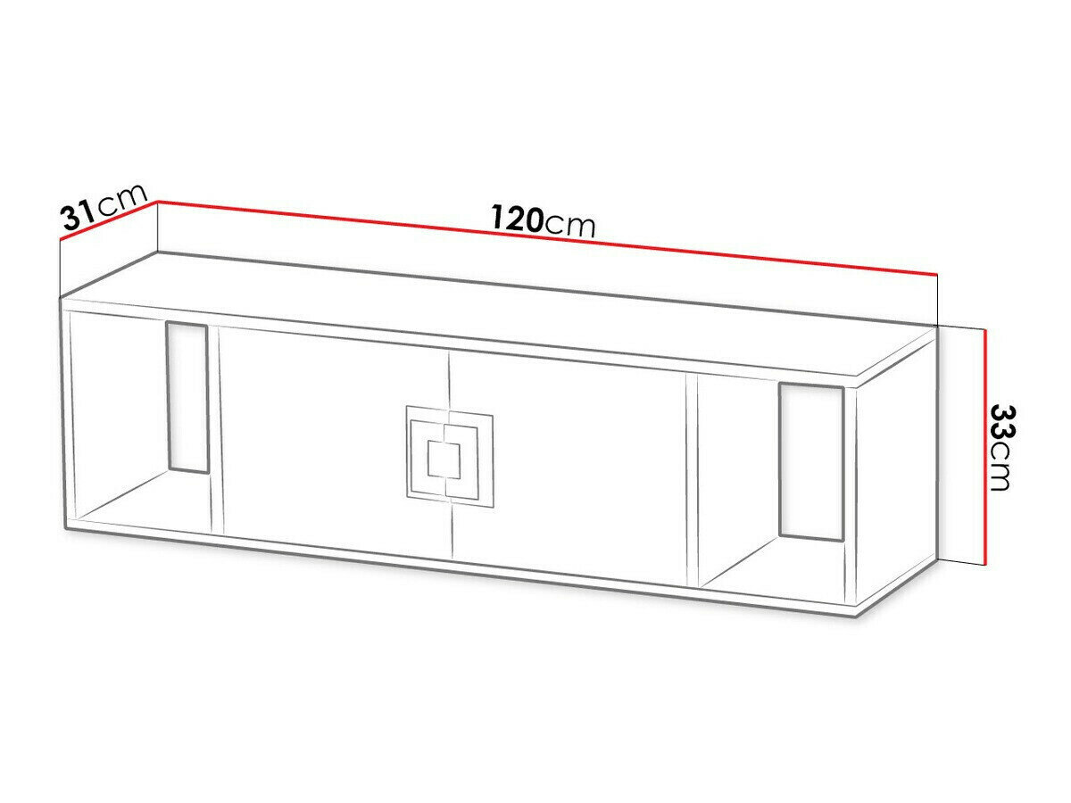 Wandplank Balvire 112 (Licht eiken + Wit)