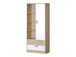 Boekenkast Balvire 105 (Licht eiken + Wit)